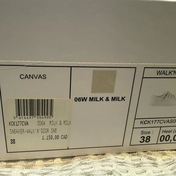 Dior Cream Sneakers with Black Accents - Picture 3 of 3